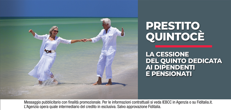 Agenzia Falcone Giacomo Fiditalia | Catania | Cessione del Quinto Quintocè - Un consulente dedicato per i progetti di dipendenti e pensionati. Messaggio pubblicitario con finalità promozionale. Per le informazioni contrattuali si veda IEBCC in Agenzia o su Fiditalia. it. L’Agenzia opera quale intermediario del credito in esclusiva. Salvo approvazione Fiditalia.